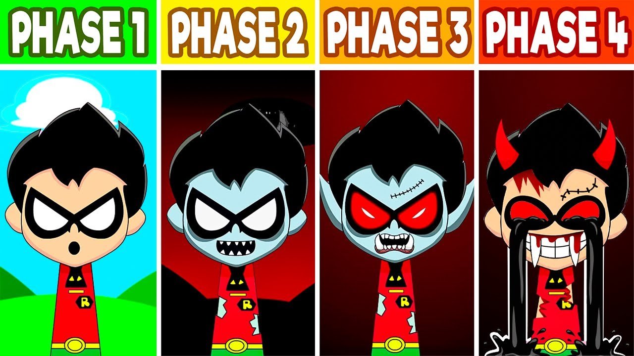 All Phases in New Incredibox Sprunki OC of Robin: Phase 1 VS Phase 2 VS Phase 3 VS Phase 4!