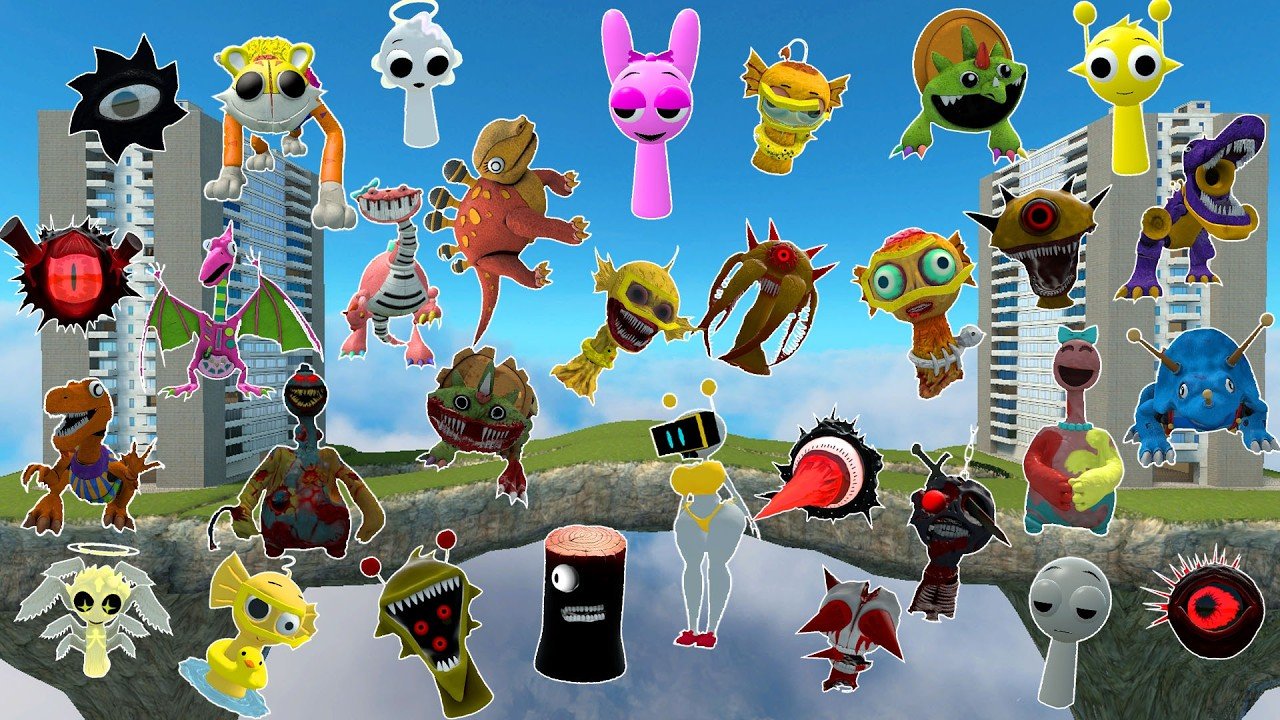 SPARTAN KICKING INCREDIBOX MISS SPRUNKI MR SUN FUN COMPUTER POPPY PLAYTIME 4 in Gmod !