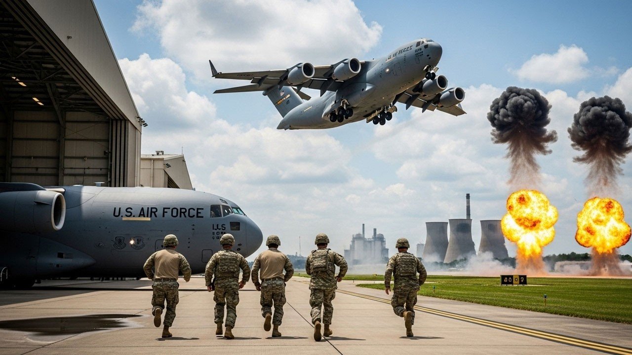 Russia Threatened! US Air Force C-17 Pilot Makes Emergency Takeoff at Full Speed