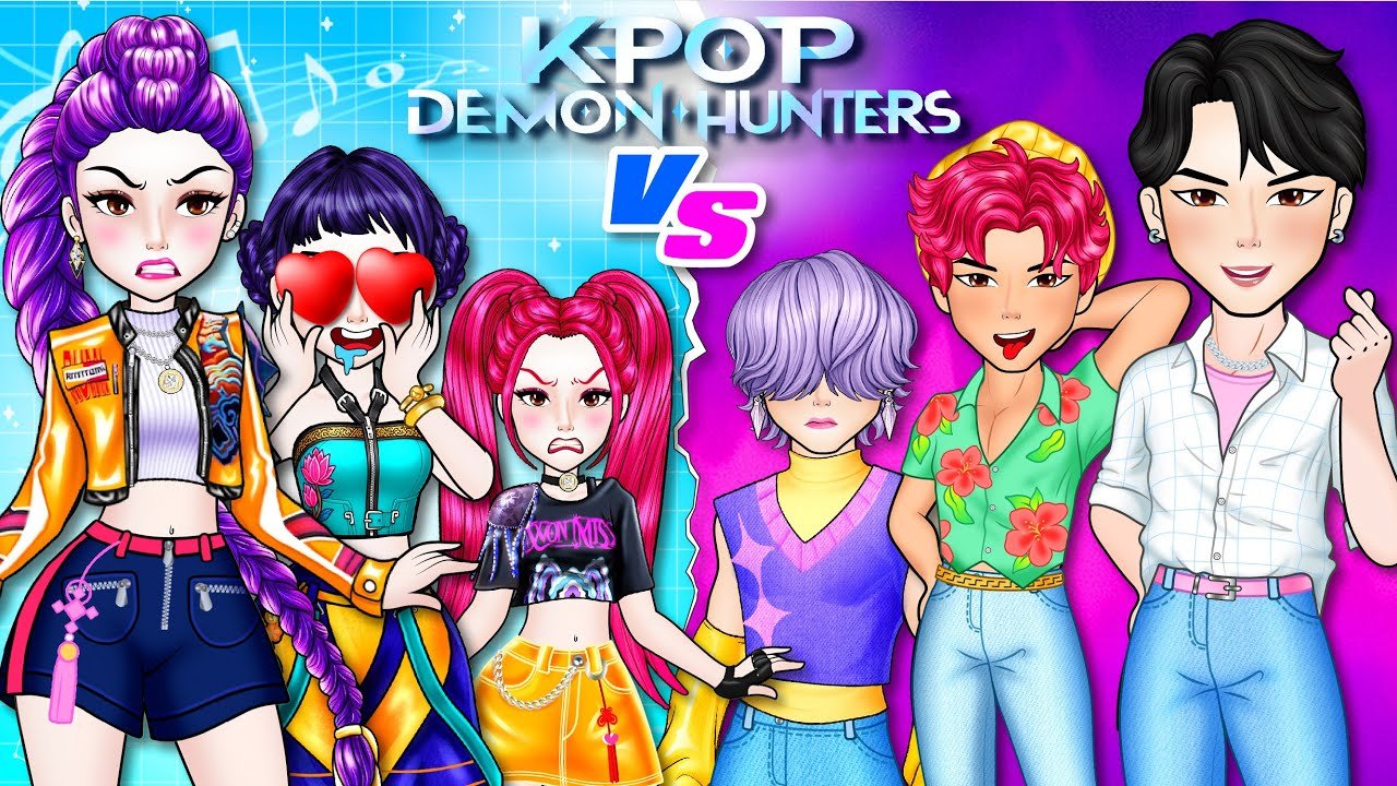 Kpop Demon Hunters: How to Huntrix win Saja Boys | DIY Paper Dolls Games