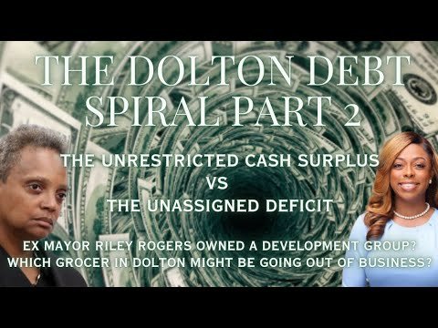 How did Dolton have a $2.94 million cash surplus and $1.75 million unassigned deficit in 2023?