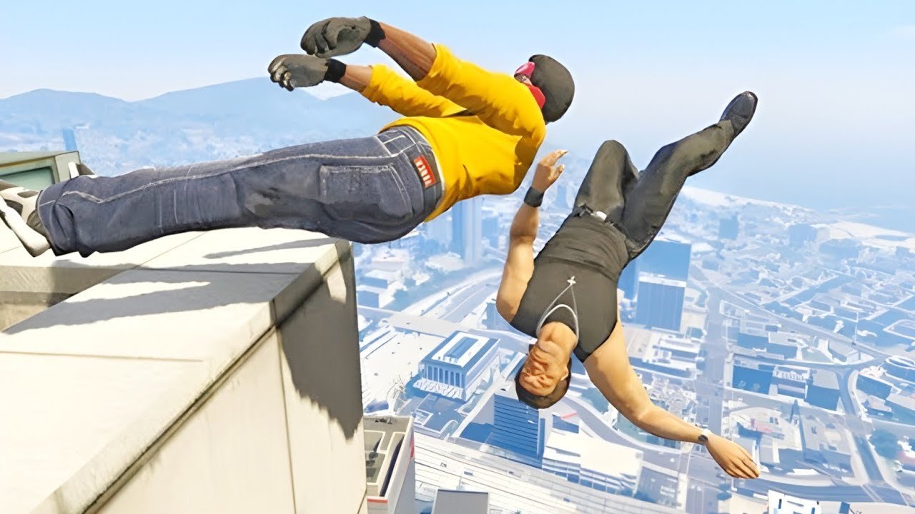GTA 5 - Epic Ragdoll Moments & Stunt Falls Episode: 66 (Euphoria Physics)