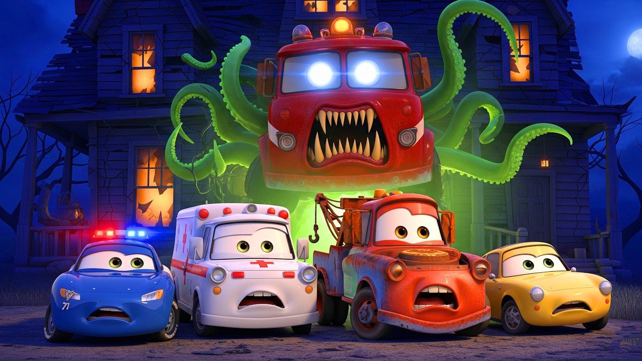 Lightning McQueen Turns Monster?! Dark Mode Activated - Wheelcity Animation