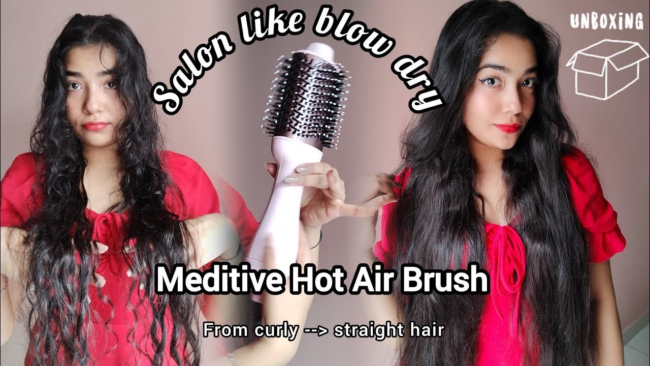 Blow Dry at Home with Hot Hair Brush |How to blow dry |#blowdry #hotairbrush #howtostraighthair