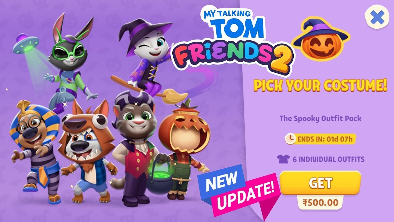 My Talking Tom Friends 2 Halloween 🎃 Update Spooky Outfits and Cooking Corner Outfits