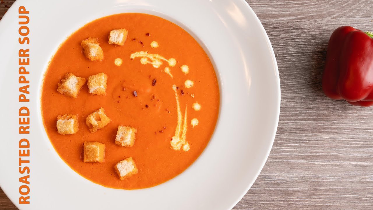 Roasted Red Pepper Soup - Easy Recipe | Tasty Healthy Soup