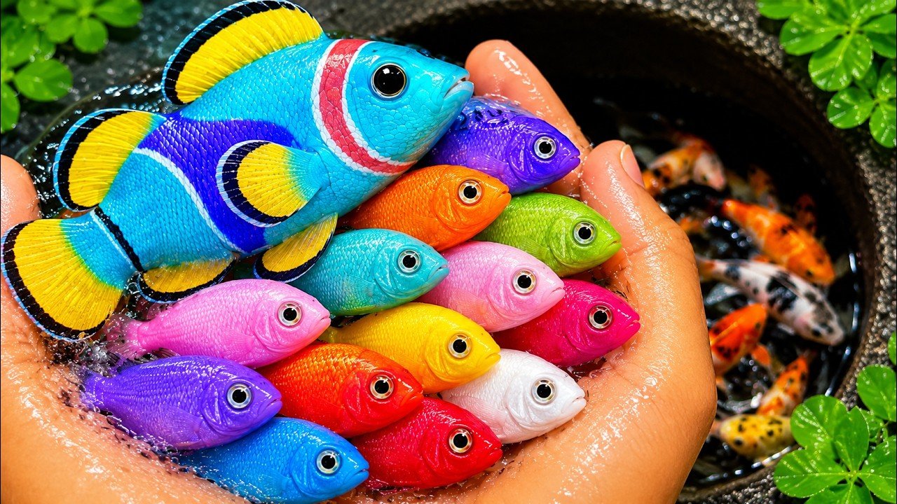 Catch Colorful Ornamental Fish In Surprise Egg, Baby Turtle, Goldfish, Platy Fish, Betta Fish, Koi🐠🐬