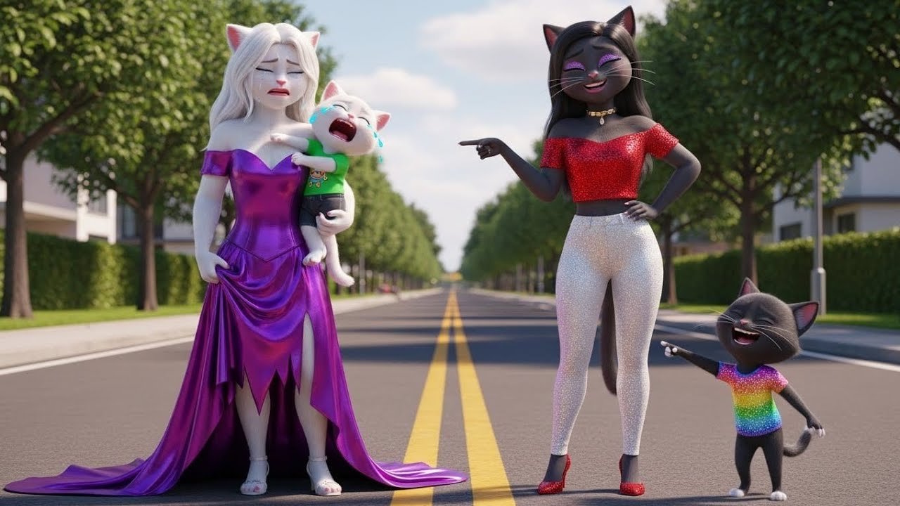 Mischievous 👗✨little cat Secretly cut ✂️💯 her...