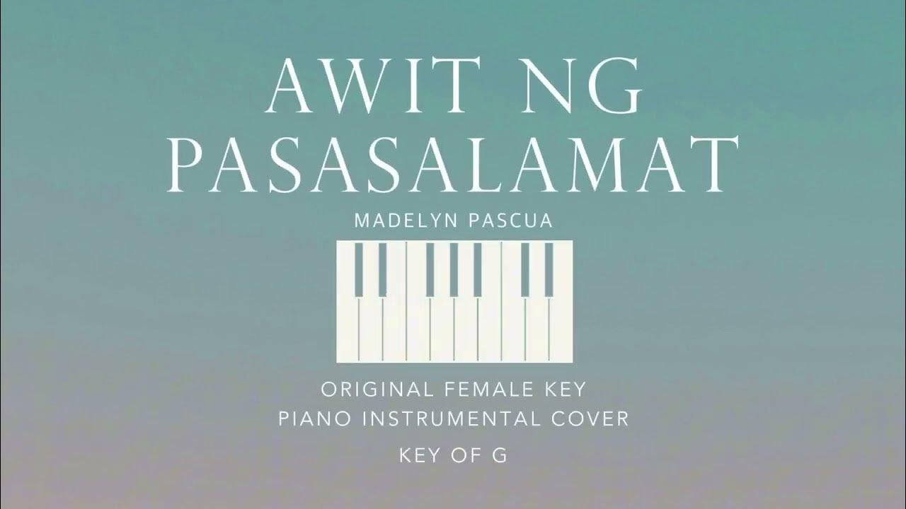 AWIT NG PASASALAMAT | Madelyn Pascua - [Original Female Key of G] Piano Instrumental - GershonRebong
