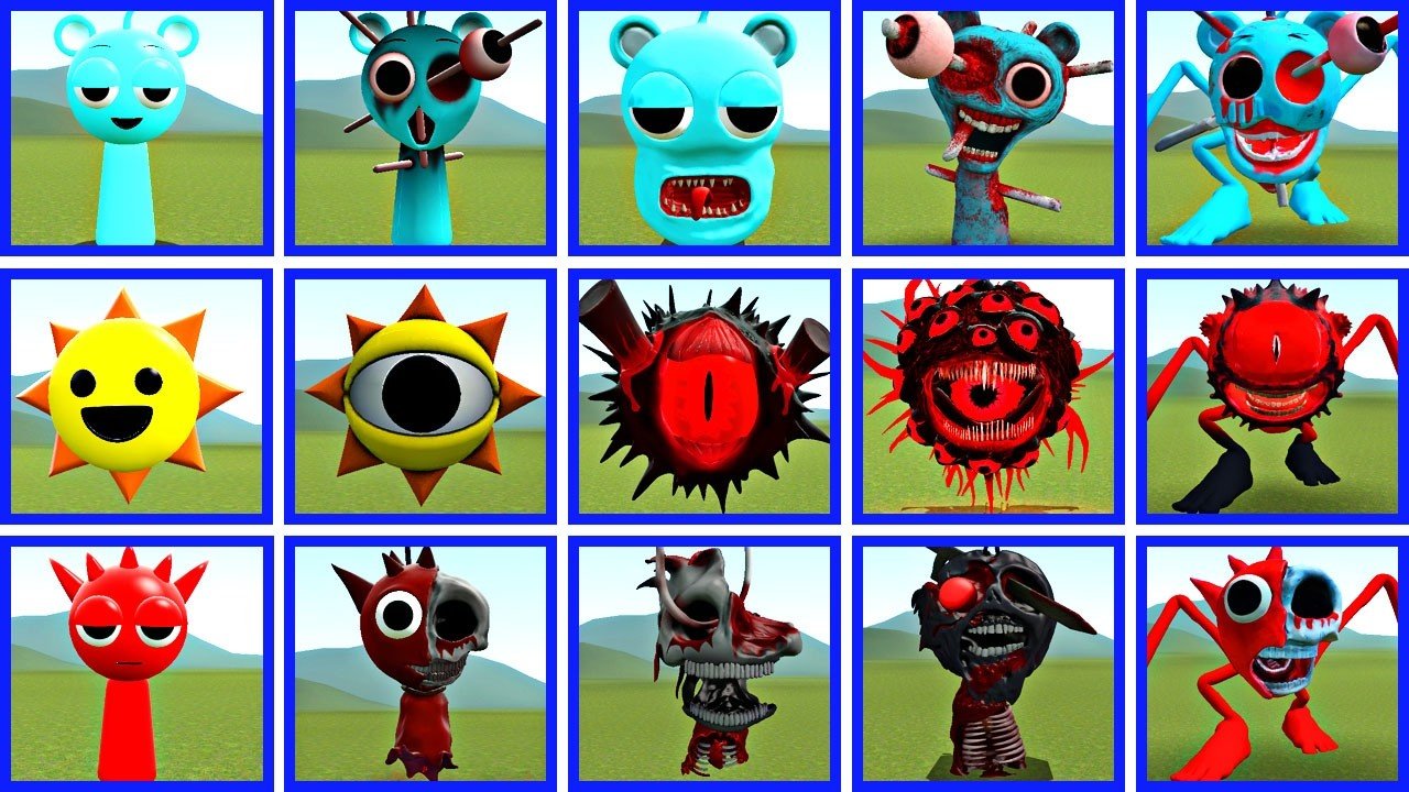 ALL SPRUNKI FAMILY SIZE COMPARISON IN GARRY’S MOD! – WHO IS THE STRONGEST MONSTER (SKY MR SUN RADDY)