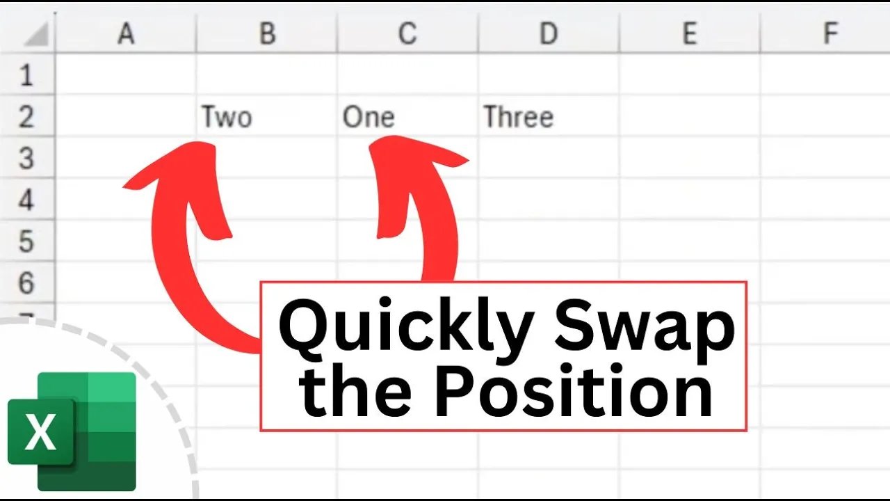 Quickly Swap the Position of Two Values in Excel