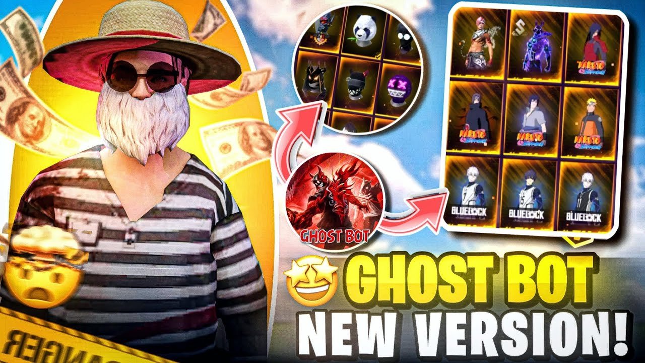 🔥GHOST BOT V4 + SHADOW BOT 😱 | Get Rare Items in Free Fire Max ✅ Working 100% Proxy Server!