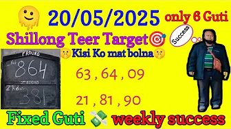 ( Fix Guti ) Shillong Teer Target ( 20/05/202...
