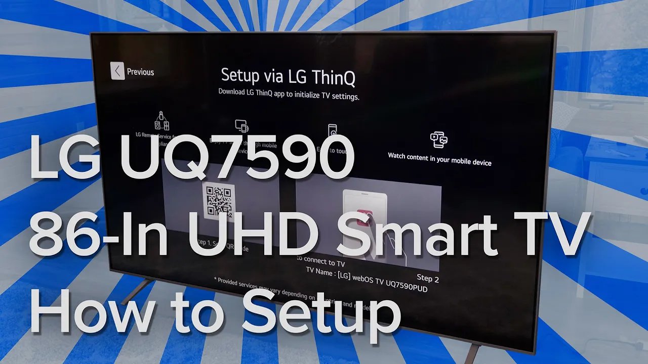 LG UQ7590 86-Inch Class UHD 4k Smart TV - Setup Overview