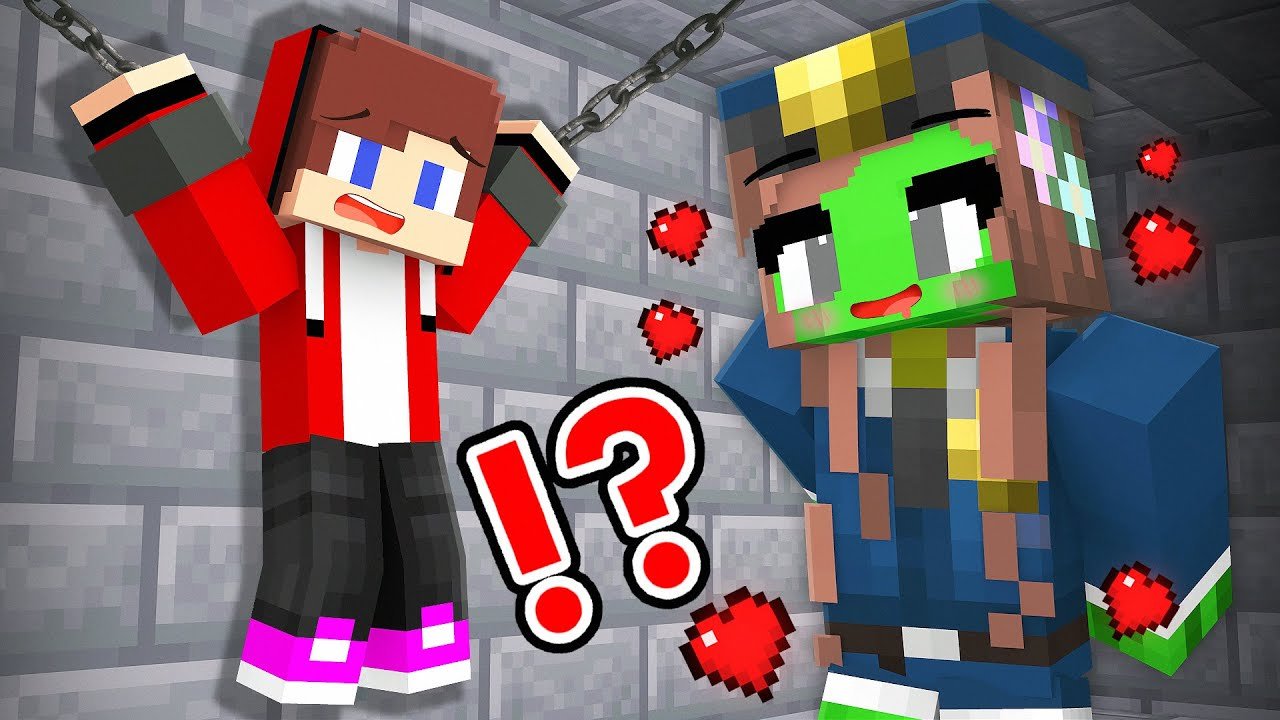 Mikey`s Girl Police Officer FELL in LOVE with JJ in PRISON in Minecraft - Maizen
