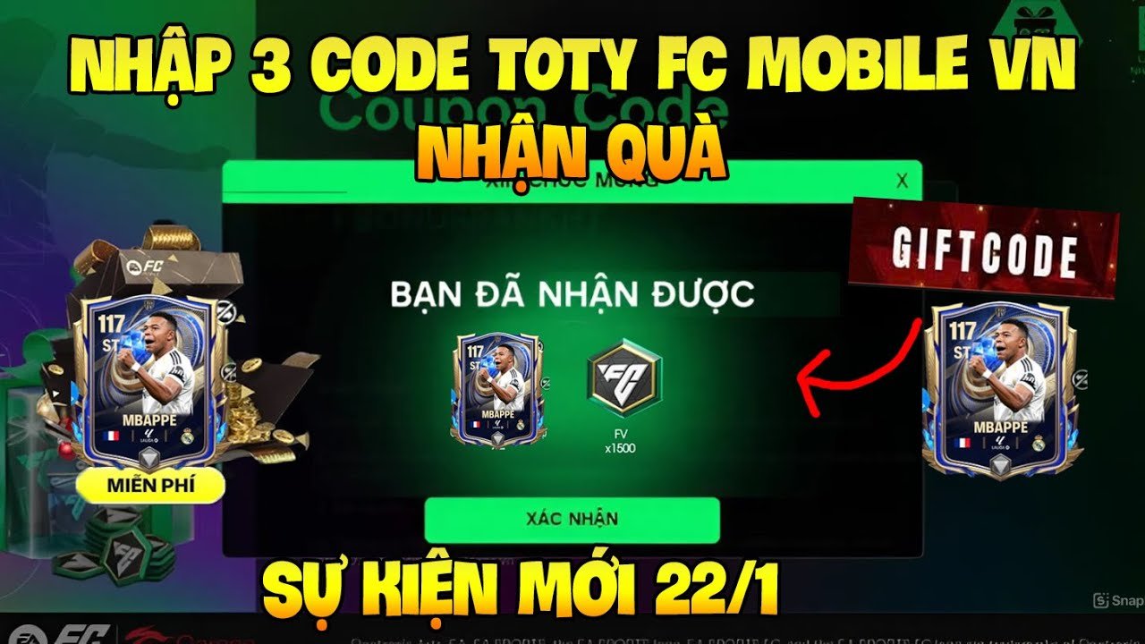 Tổng Hợp 3 Code Fc Mobile VN Mới Nhất 22/1 Nh...
