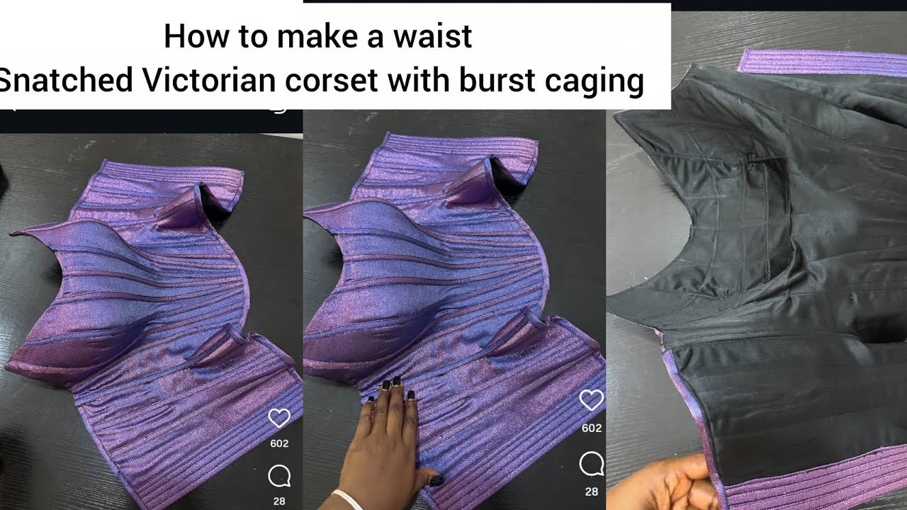 DIY : how to make a waist snatched Victorian corset with burst caging #corset