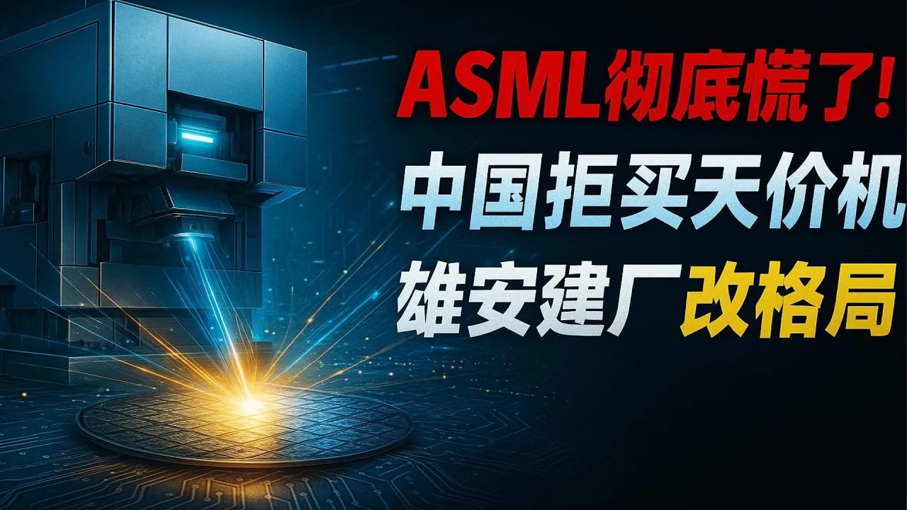 ASML慌了！中国拒买天价光刻机，雄安建千亩“光刻工厂”，全球芯片格局要改写？#光刻机巨头开始慌了#中国造不成光刻机但是要造一个光刻工厂#芯片自主突破#SSMB-EUV技术#全球半导体博弈