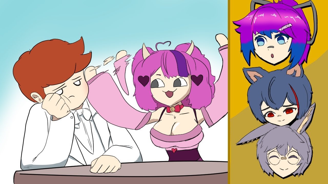 Connor and Ironmouse talk about RELATIONSHIPS ft. Projekt Melody, Merry, and Seikyuu (ANIMATED)