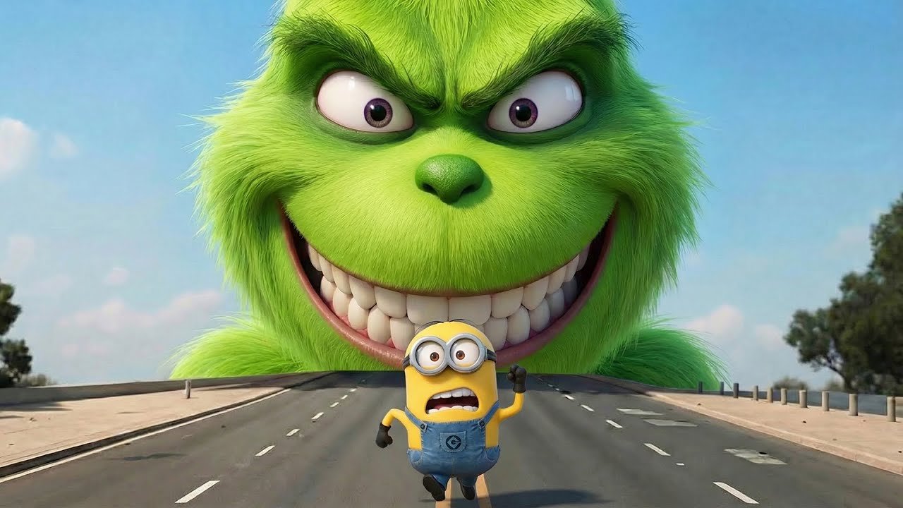 MONSTER GRINCH vs MINIONS 😱 A Terrifying Battle! The Rise of the Grinch | Funny Minions Cartoon