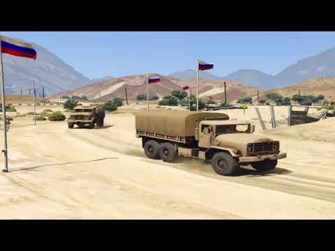 Israeli Secret Weapons Supply Convoy Badly Destroyed by Irani Jets, Drones & Helicopters -GTA V