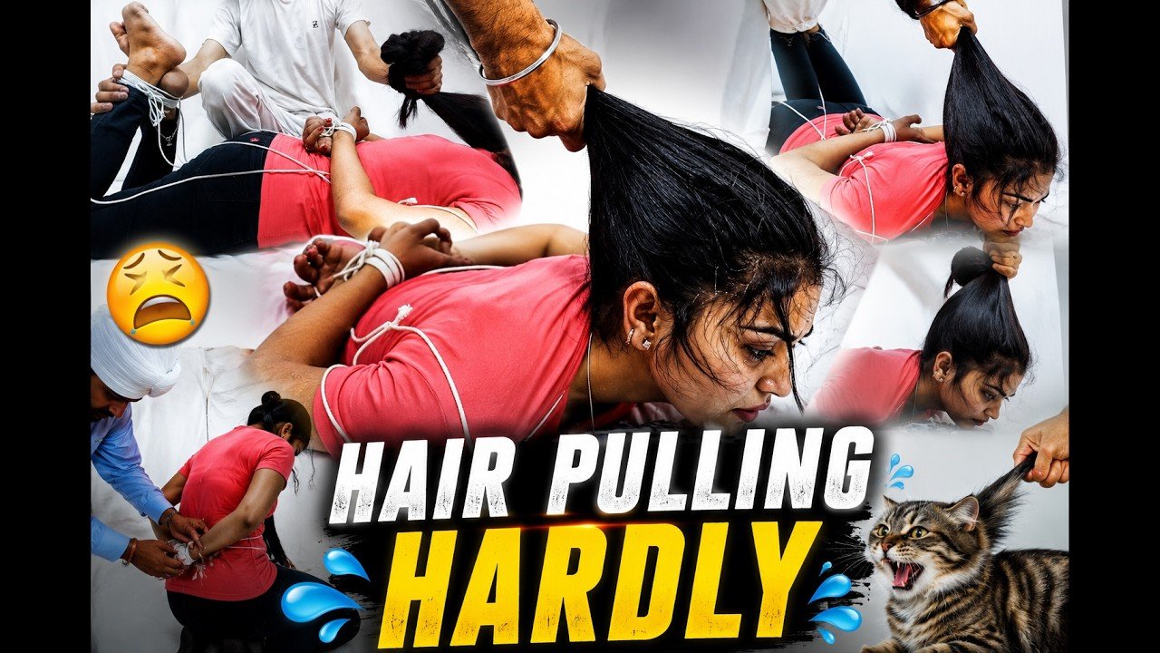 Mannu long hair pulling hardly by stranger