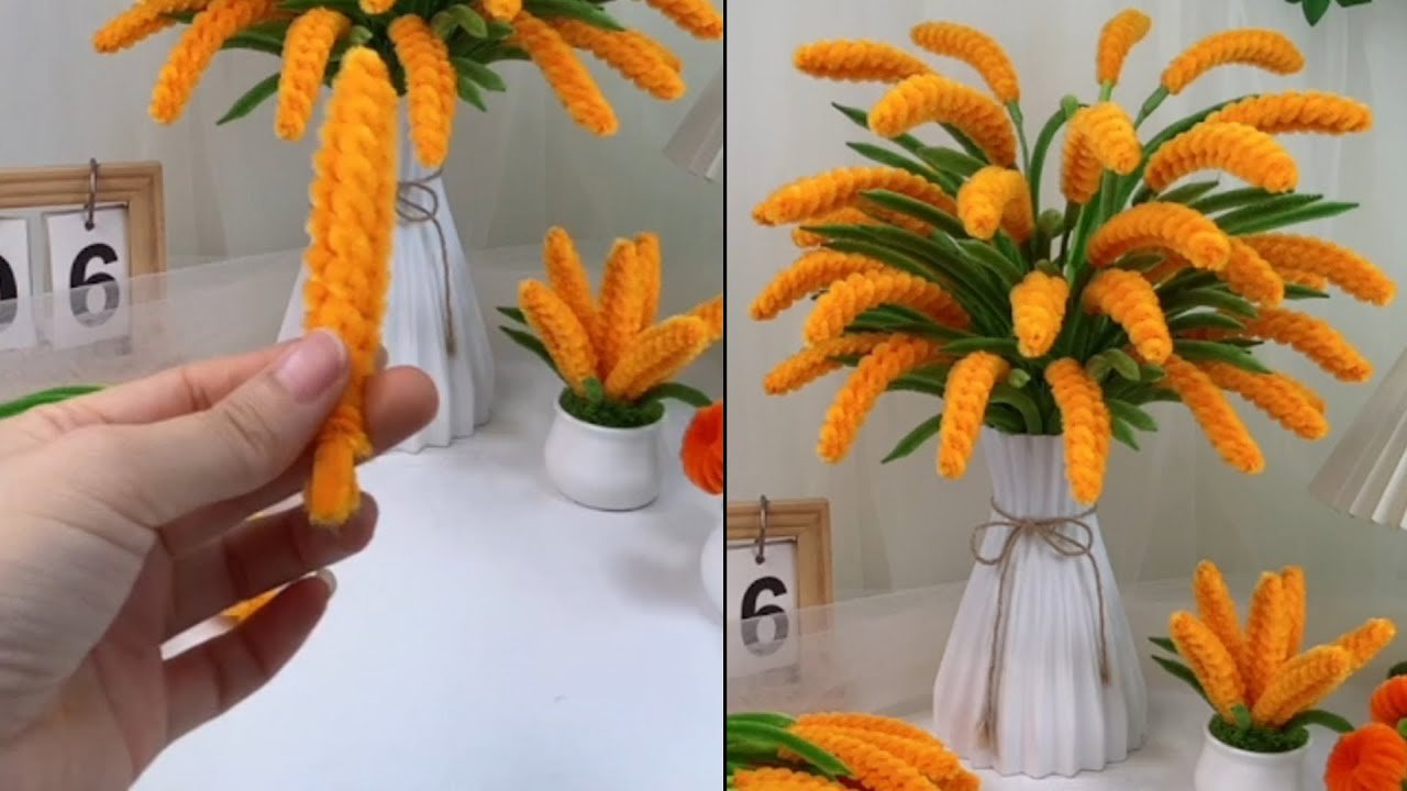 How To Make Pipe Cleaner Lavender Flowers Easy | Very Easy Diy Crafts | Flower Chenille Stems