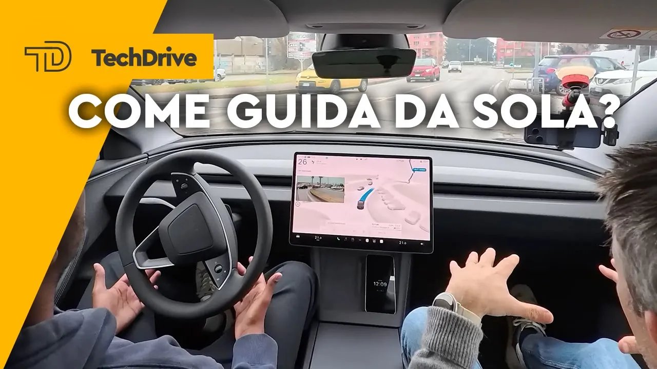 TEST in ANTEPRIMA GUIDA AUTONOMA TESLA in ITA...