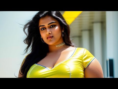 4k Ai Lookbook Model Photoshoot🌹Plus Size Model | Crop Top And Skirt Style Ep - 117