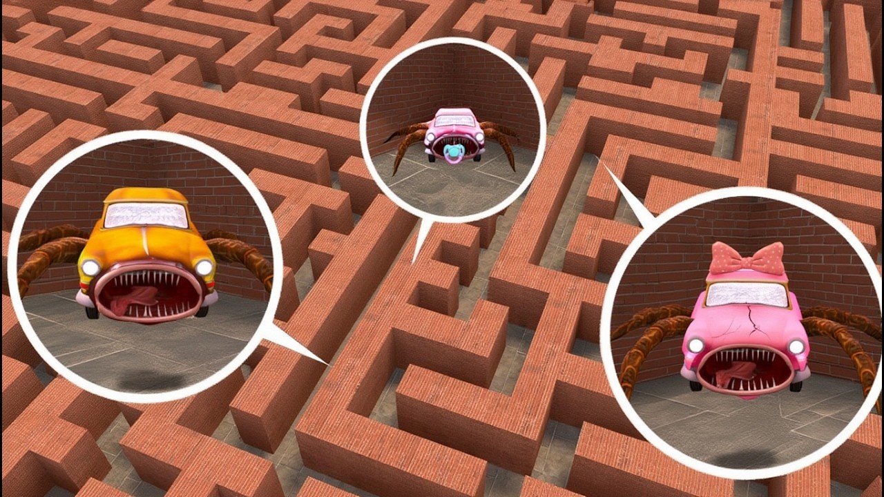 CAR EATER FAMILY IN MAZE In Garry's Mod (EPOSIDE 1)