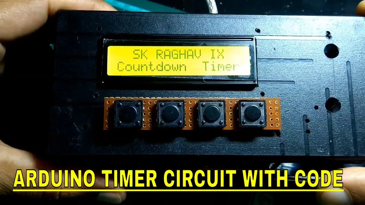ARDUINO TIMER CIRCUIT WITH I2C LCD| WITH CODE AND DIAGRAM sk raghav ix