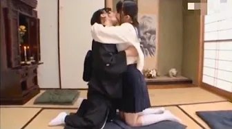 Japanese step daughter and step mother lesbian kiss