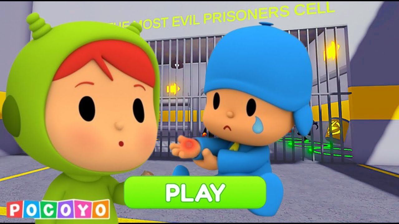 POCOYO NINA'S PRISON RUN!#roblox #obby #pocoyo #nina