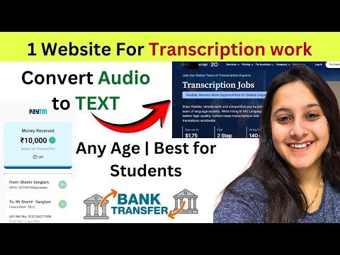 1 website🔥~~~Transcription Work✅~~FREELANCING...