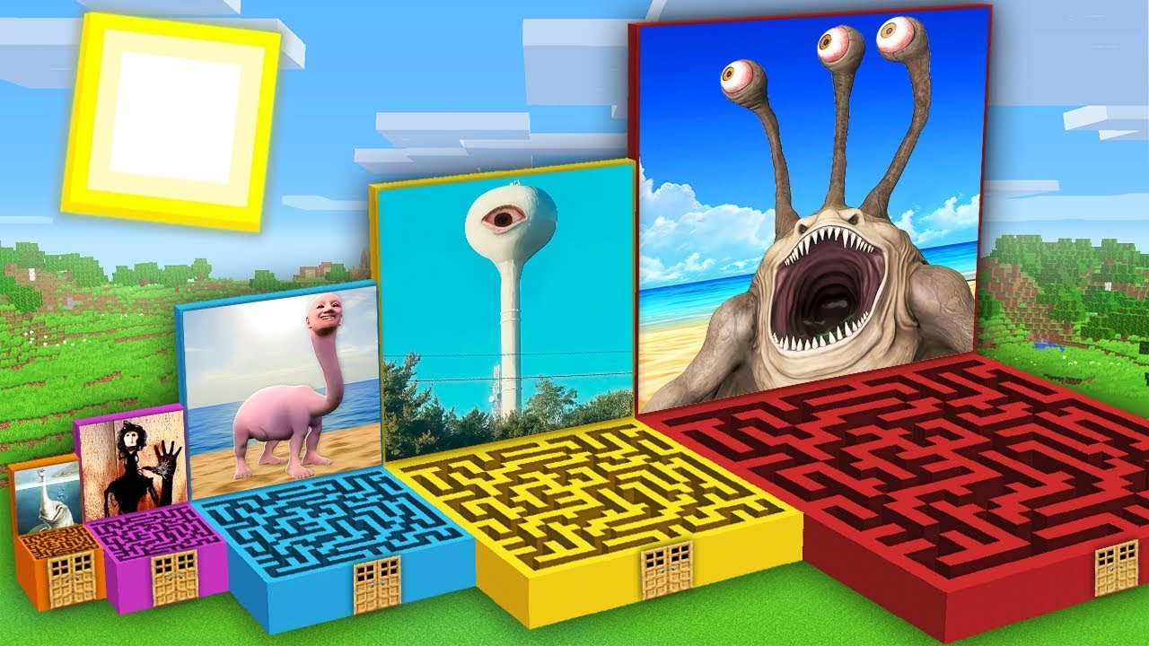 WHAT INSIDE this ALL SIZE NEW SEA MONSTER | WATCH TOWER | HUMAN HEAD SEA MONSTER in Minecraft ?