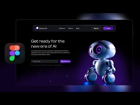 Making a Ai landing page Website UI Design in...