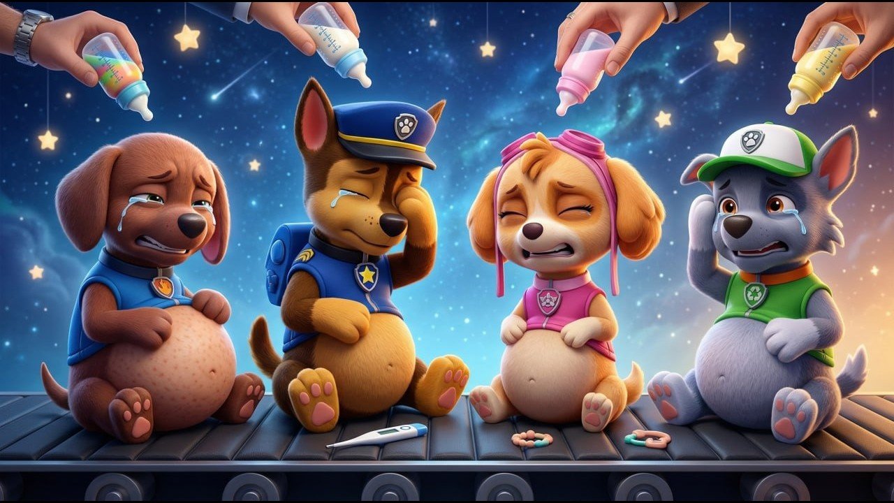 OMG!! Fat Paw Patrol team! Crying and exercising! Paw Patrol : The Movie | Funny Story