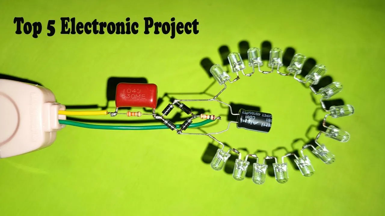 Top 5 Electronic Project Using 5mm Led in4007 diode BD139 Relay BC547 & More Eletronic Components