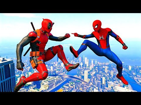 GTA 5 Ragdolls SPIDERMAN x DEADPOOL Jumps/Fails (Euphoria Physics) #372