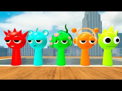 NEW SECRET POOL PARTY Miss PINKY vs MISS VINERIA x MISS SUN SPRUNKI in Garrys MOD