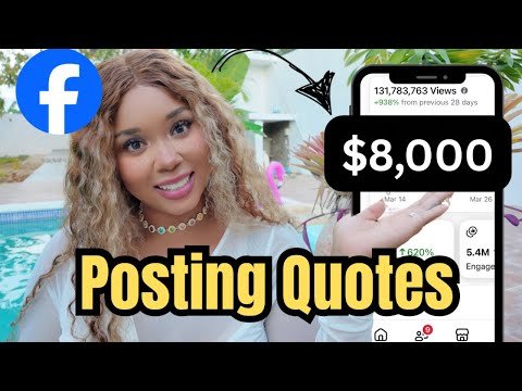 $8,000 in 20 days posting quotes on FACEBOOKS...