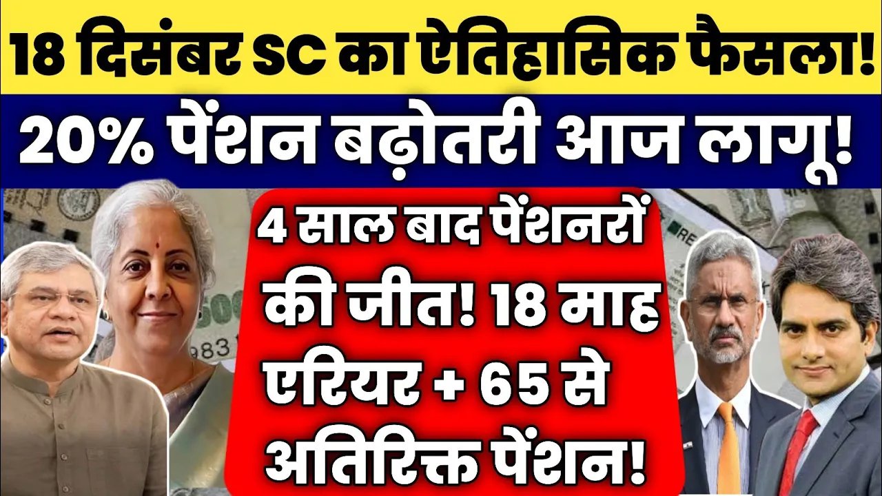 DA Arrear 18 माह पर बड़ा अपडेट! कोर्ट/सरकार जवाब कब? 8th Pay + 65 से Extra Pension | 17 Dec 2025