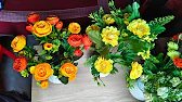 Check out these two beautiful plastic tub flowers for home decoration.