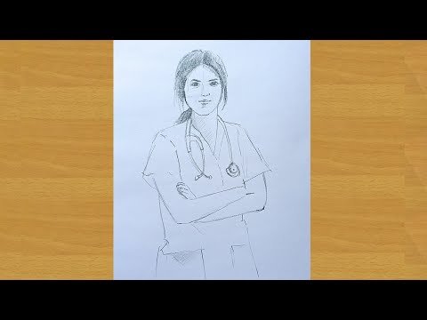 How to draw a girl doctor || diy art tutoria...