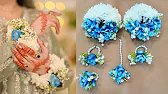 How to Make Artificial Flower Blue Roses Gajray Jewellery Set 2hands kangan,Earrings, Mehndi, Bridal