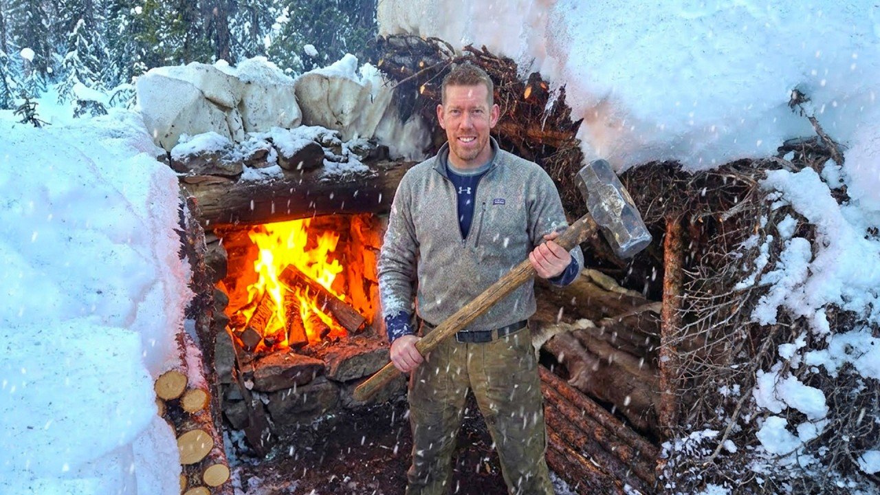 Surviving -10°C Wilderness Alone: My Forged Knife vs Death