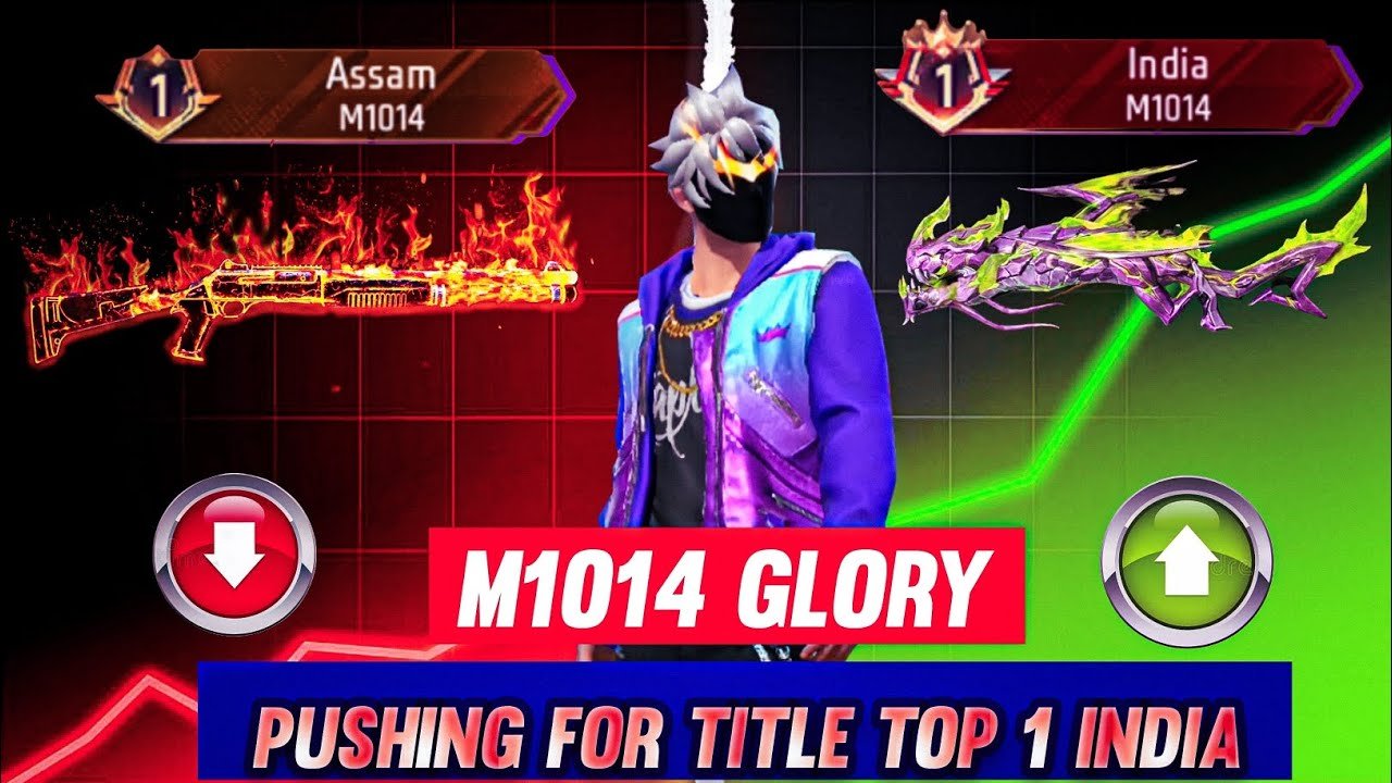 Pushing Top 1 Title In M1014 😍Solo Rank Push Tips and tricks #freefire​