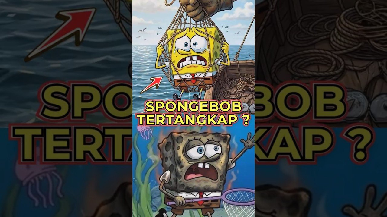 GAWAT! Spongebob Kena Jaring Nelayan!