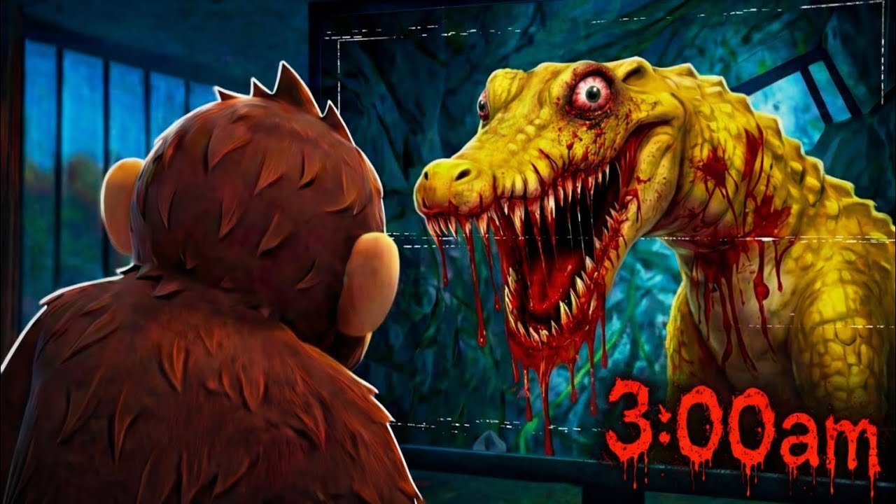 Don't Look For Blood ALLIGATOR In I Am Monkey... (Scary!)
