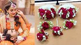 Making Artificial Flower Gajray-Jewellery Set 2 hands kangan,Earrings,Mehndi,Bridal,Wedding tutorial